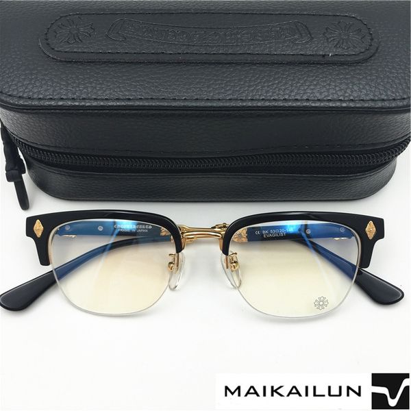 

sunglasses fashion half frame plate glasses are suitable for men and women to wear sword accessories. korean myopia 21, White;black