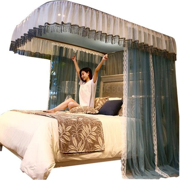 

mosquito net 7800 rail u-track bracket princess wind encryption thickened 2. 0 m bed 1.8m double household pattern