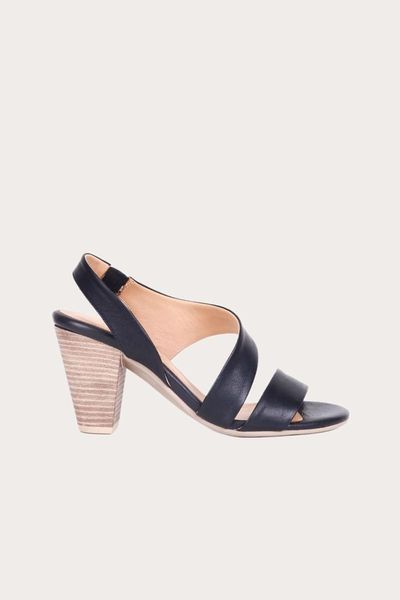 

sandals bueno black leather women 's high-heeled