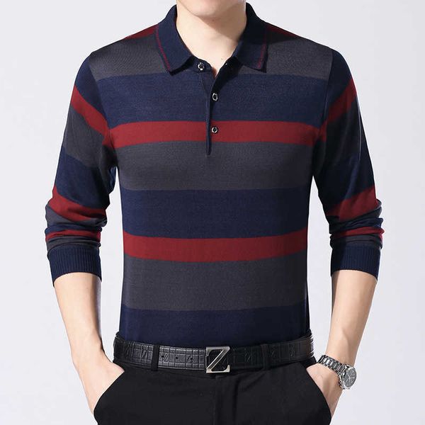 

spring men stretch slim long sleeve pullover autumn business casual loose bottoming sweater middle aged male brand 210531, White;black