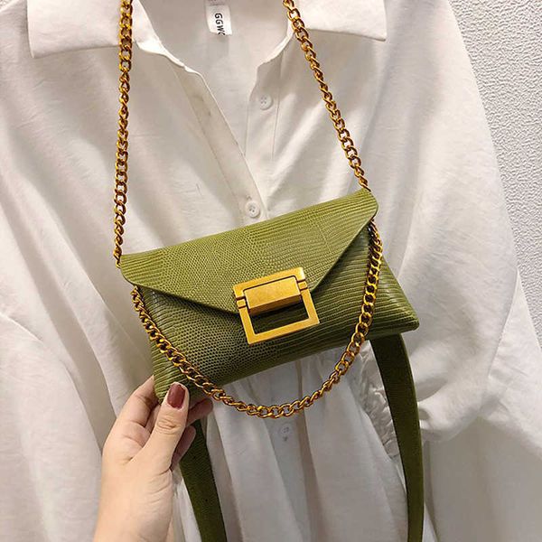 

spring arrival fashion women's waist bags pu chain belt bag ladies chest bags handy fanny pack girl solid shoulder bag 210719