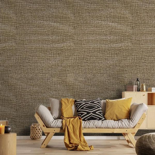 

retro straw weave wallpaper bedroom living room wall decoration self-adhesive bathroom waterproof stickers decor art wallpapers