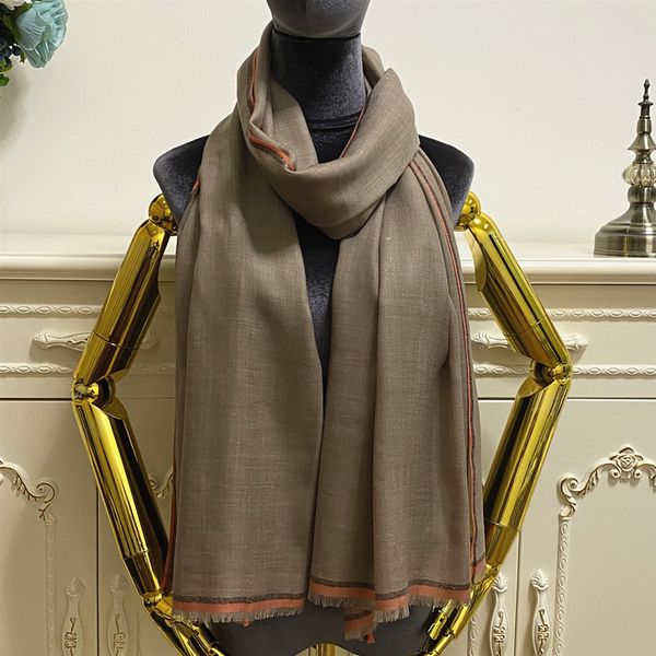 

women's scarf good quality 100% cashmere material embroidery letters plain patterne thin and soft long scarves for women big size 200cm, Blue;gray