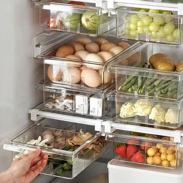 

storage baskets transparent box for refrigerators ers kitchen cabinets