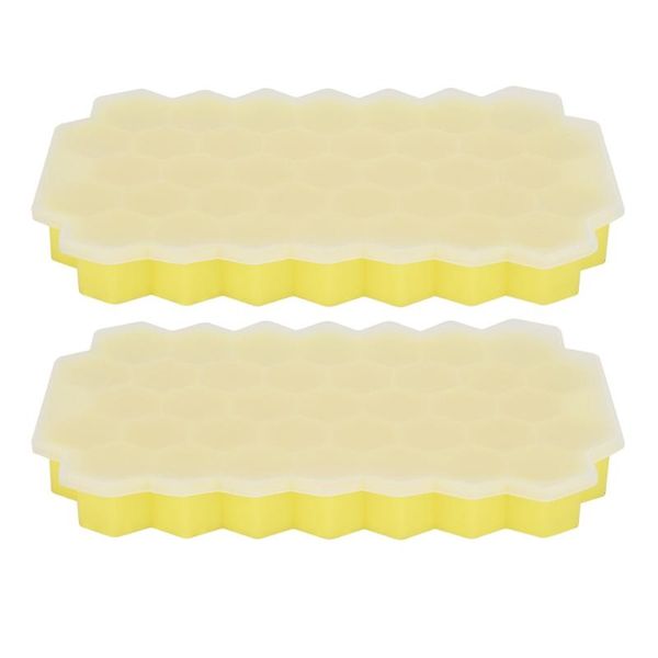 

baking moulds 37 grids honeycomb ice cube trays reusable silicone flexible cubes mold with lid for kitchen diy tool