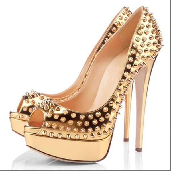 

dress shoes shofoo shoes,beautiful fashionable women's shoes, patent leather, about 14.5cm high-heeled peep toe pumps., Black