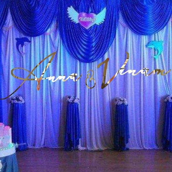 

personalized acrylic wedding name sign custom mirror gold bride groom's background wall decor other event & party supplies