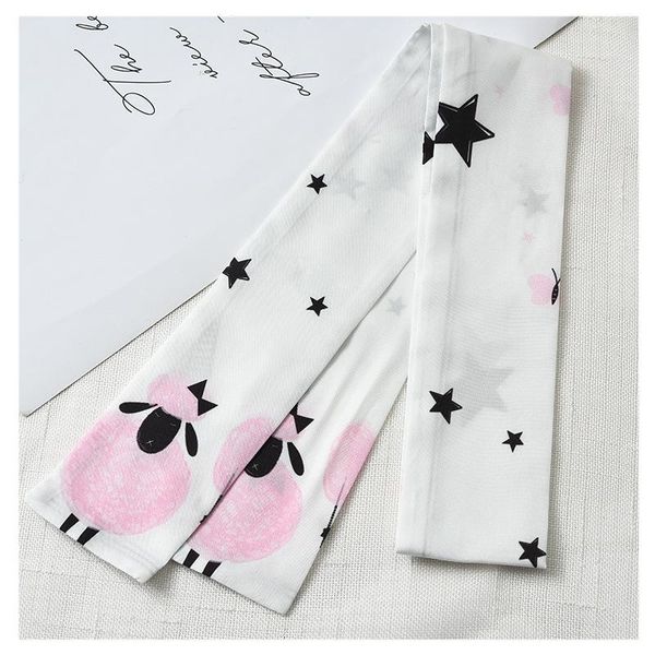 

scarves luxury silk scarf women long hijab hair small neck handle bag ribbons animal print shawls and wraps bandana sheep, Blue;gray
