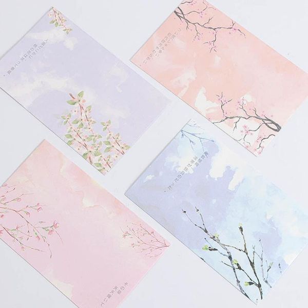 

gift wrap 1 set kawaii plum bossom envelope letter paper cute confession love creative letterhead 6 + 3 envelopes