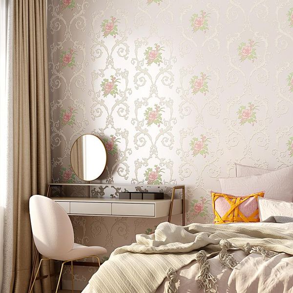 

wallpapers pink flower bedroom wallpaper romantic 3d embossed living room floral papier peint self adhesive wall paper ez134