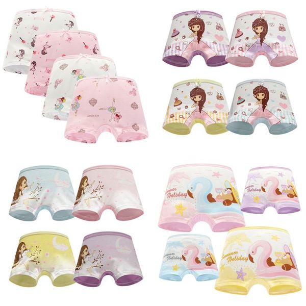 

4pcs/set baby cotton underwear child boxer briefs girls cartoon pantie shorts dance girl princess kids accessories innerwear panties, Camo