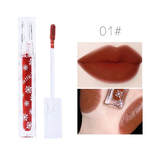 

colors ice snow moisturizing lip gloss velvet matte long lasting lipstick waterproof natural cosmetics makeup tslm2