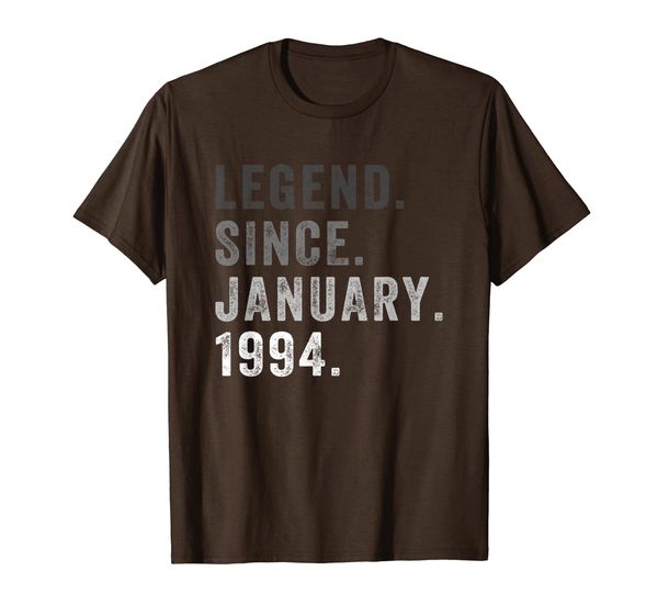 

legend since january 1994 26th birthday 26 years old gift t-shirt, White;black