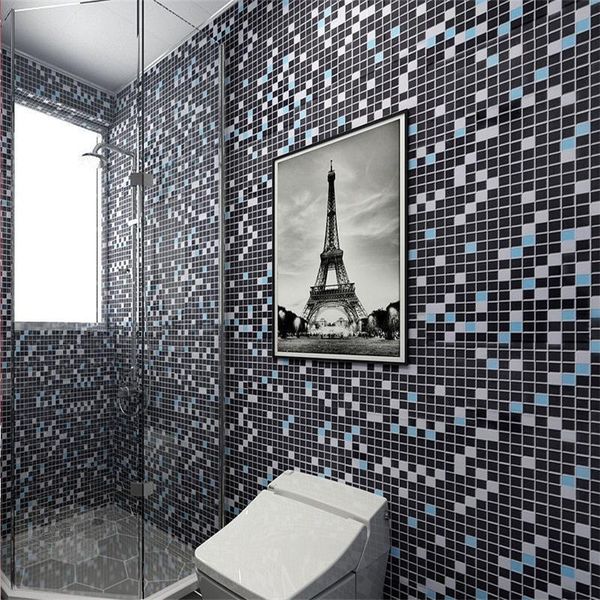 

wallpapers bathroom decoration waterproof home mosaic wall stickers toilet kitchen oil-proof tile papel de pare room decor