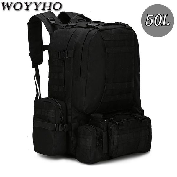 

men's 50l tactical backpack,4 in 1molle sport hunting camping bags,army military backpack for hiking climbing outdoor bags