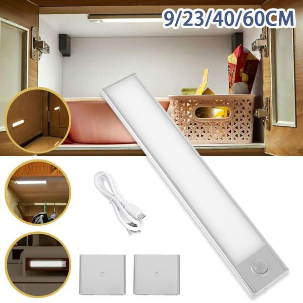 

motion sensor light wardrobe cupboard rechargeable battery led kitchen cabinet closet stair bar 3 modes