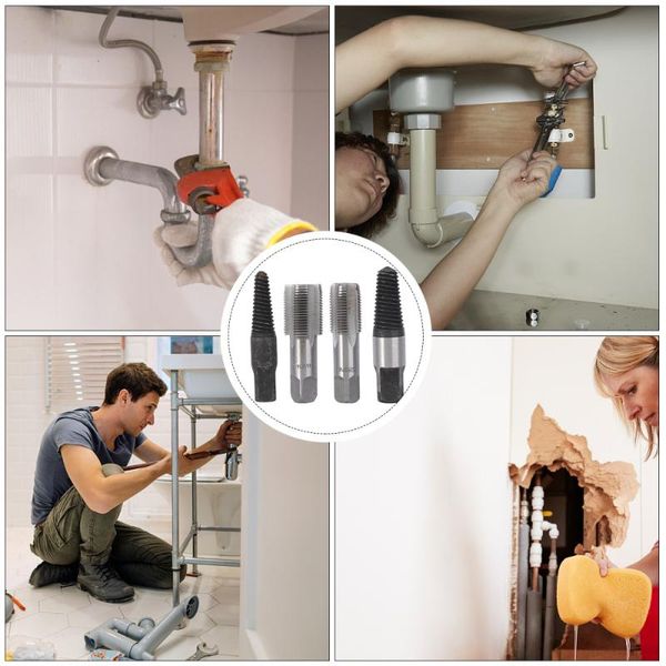 

pcs broken wire extractors single-headed pipe removing tool (black+silver) bath accessory set