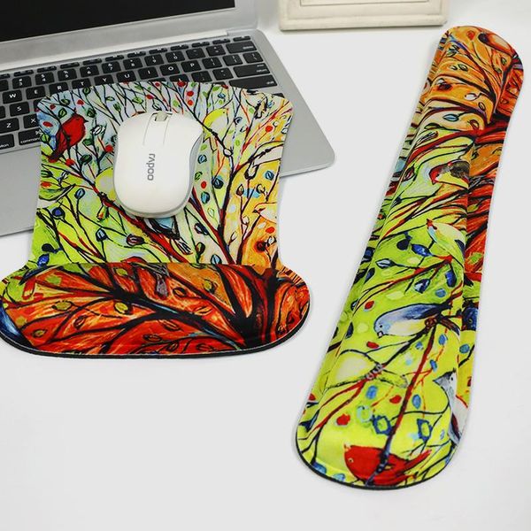 

mouse pads & wrist rests practical pad with rest comfortable durable soft keyboard ergonomic mat for office/home/gamer