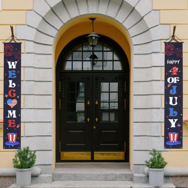

pair independence day door banners 4th of july porch sign party decor supplies curtain & drapes