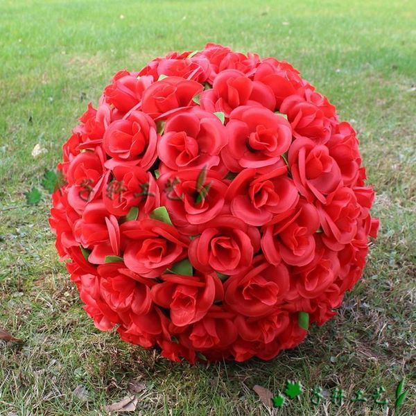 

20pc/lot 12" 30cm artificial simulation silk flowers kissing ball for wedding valentine's day party decoration 8 colors decorative