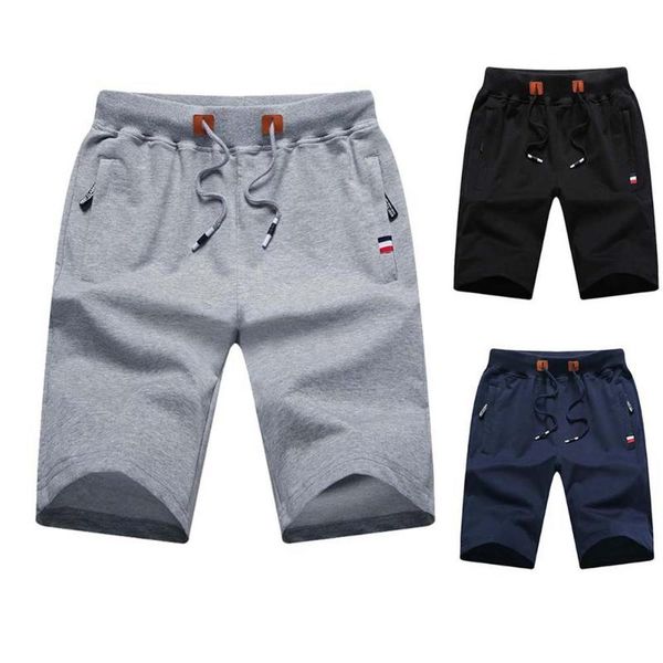 

men's shorts summer men casual trunks fitness workout beach man breathable cotton gym short trousers sweatpants, White;black