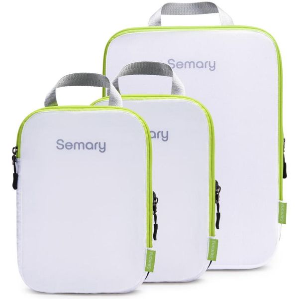

duffel bags compression packing cubes 3 set travel organizer accessories for carryon luggage suitcase & backpack by semary