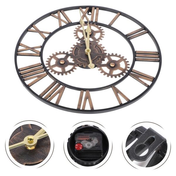 

wall clocks 1pc round clock american style simple living room hanging