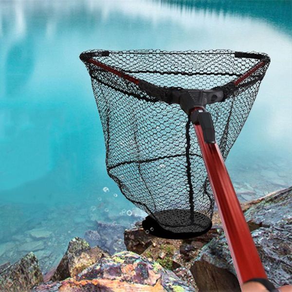 

fishing accessories retractable net telescoping foldable landing pole folding for eva handle nets tools