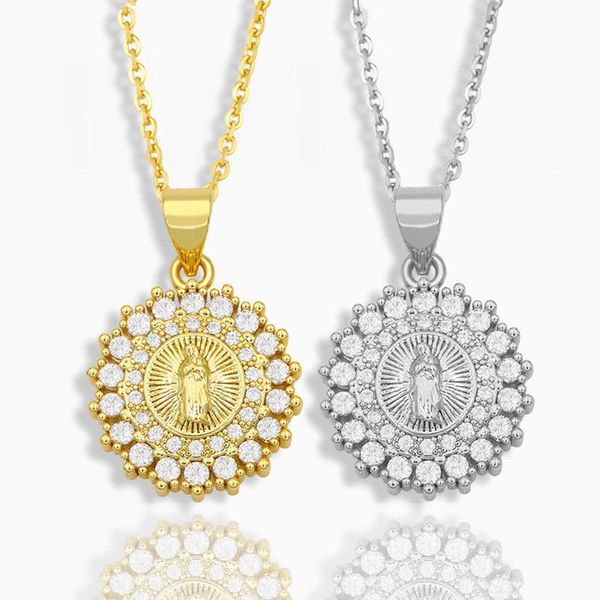 

pendant necklaces notre dame necklace ins creative fashion women metal fine chain on the neck trendy memorial accessories gift jewelry, Silver