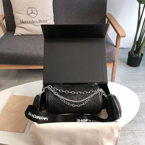 

handbag 2021 korean version leisure bucket bag cylinder one shoulder diagonal boston pillow