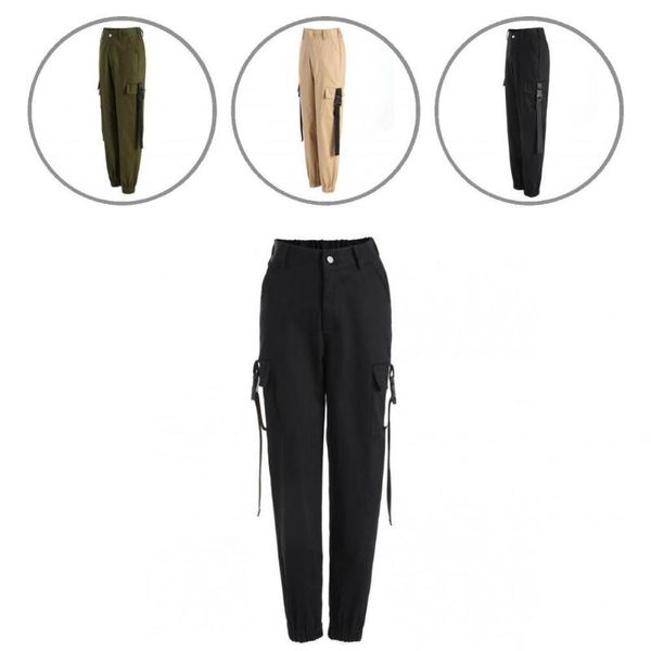 

women's pants & capris lady trousers loose women cool mid waist fabulous casual, Black;white