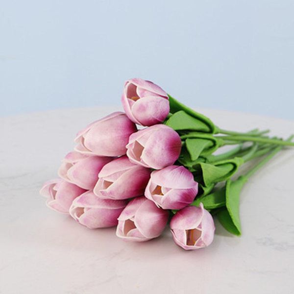 

decorative flowers & wreaths artificial garden tulips real touch tulp bouquet mariage for home party wedding decorations fake flower