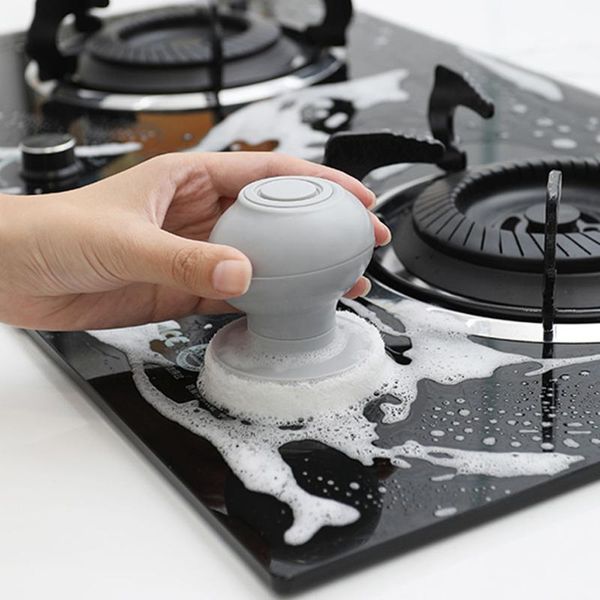 

liquid soap dispenser dispensing palm brush kitchen dish pot pan sink cleaning pads hand press