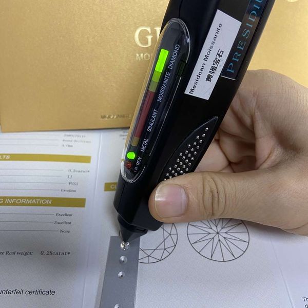 

21ss meisidian 5mm 100% pass positive diamond tester 3, Slivery;brown