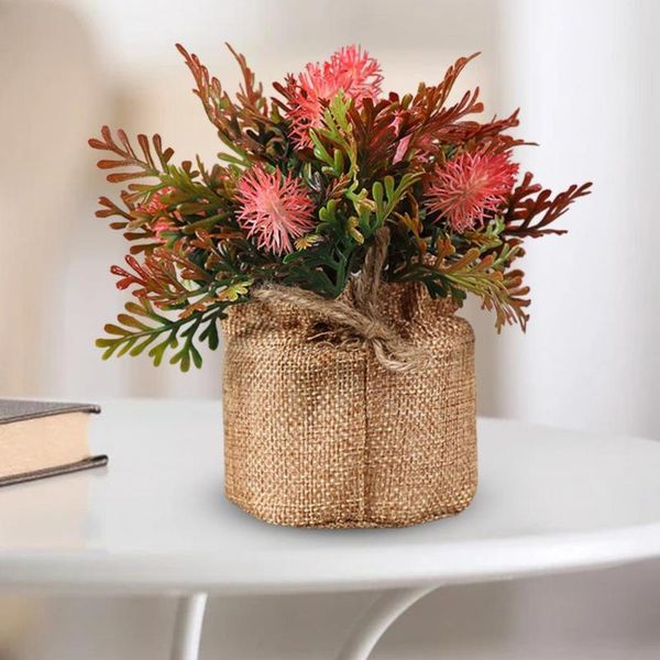 

decorative flowers & wreaths 1 pcs artificial plants bonsai ornamental no withering vibrant fake table potted ornaments home wedding