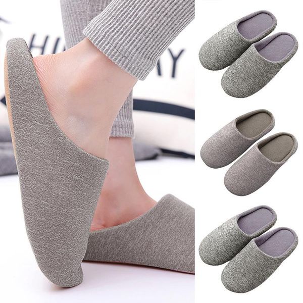 

slippers 2021 for women round toe flats plus velvet house shoes simple warm daily sapatos femininos, Black