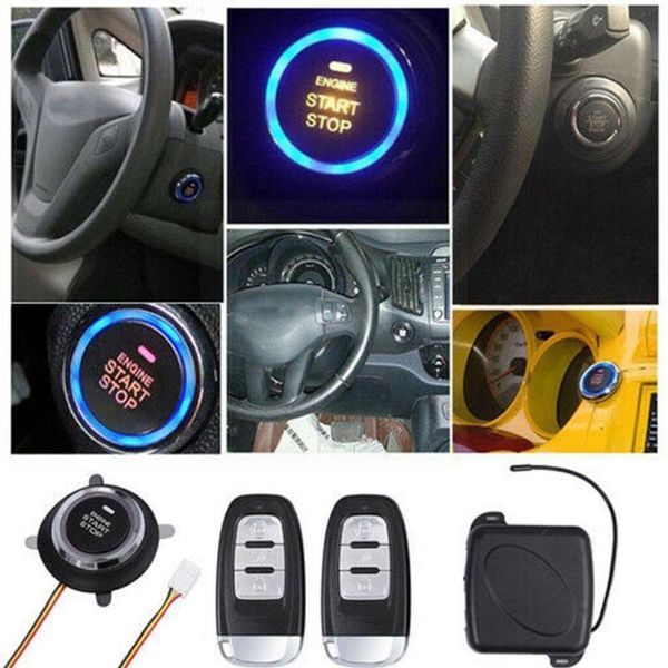 

alarm & security car pke keyless entry one-button start modified remote device universal preheating anti-theft and cooling control w9o0