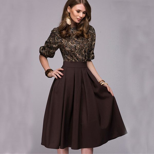 

women's two piece pants vintage clothing set women floral print blouse+knee length skirt 2 summer outfit u1y4, White