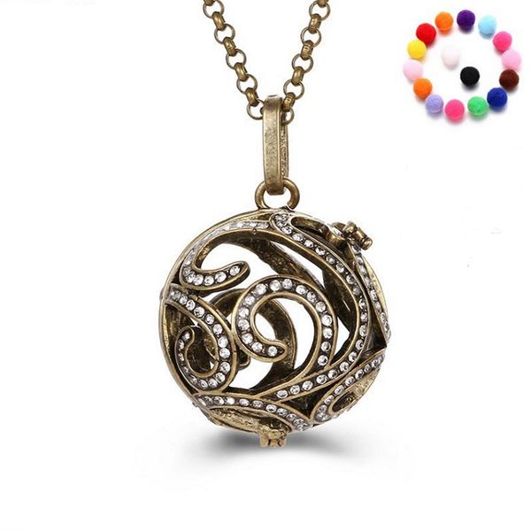 

aromatherapy essential oil diffuser necklace hollowed out locket necklaces fashion jewelry gift, Silver