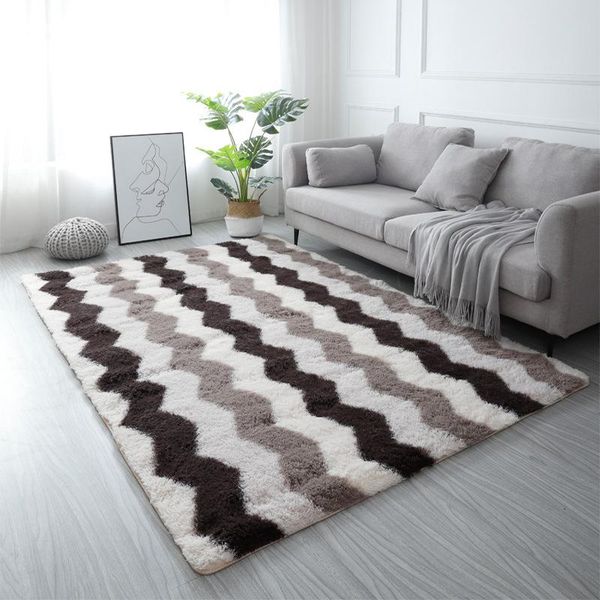 

carpets large rugs for modern living room long hair lounge carpet in the bedroom furry decoration nordic fluffy floor bedside mats