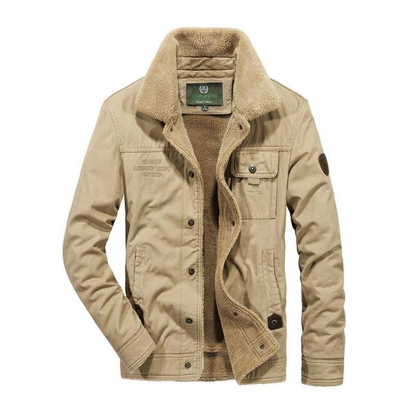 

men's jackets 2021 winter thick warm man casual jacket turn-down collar cotton 3 colors outwear parkas coat size m-4xl, Black;brown