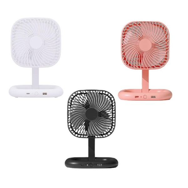 

electric fans mini usb powered portable foldable fan small quiet table 4500mah used as a power bank personal for home bedroom