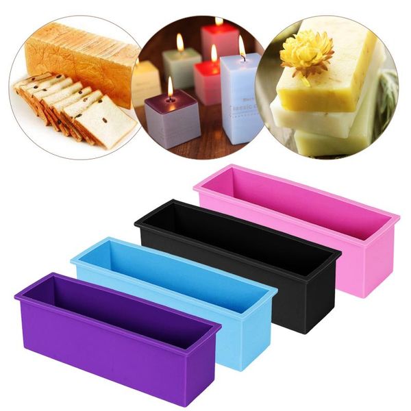 

flexible rectangular 3d soap silicone mold diy tool for homemade candle chocolate cake bread baking tools nougat crafts craft