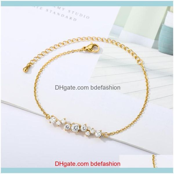 

charm jewelrycharm bracelets simple delicate zircon bracelet with stones fashion models cute vintage wild super flash jewelry gifts womens d, Golden;silver