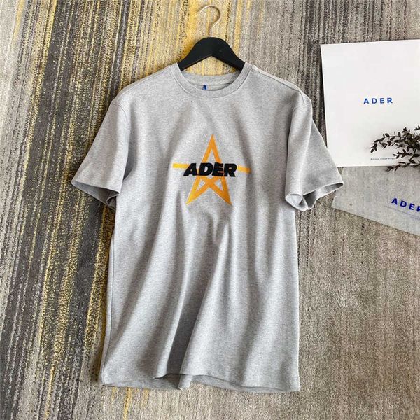 

men's t-shirts embroidery adererror t shirts men women 1:1 tees star marking textile decal ader error t-shirt summer style l3iu, White;black