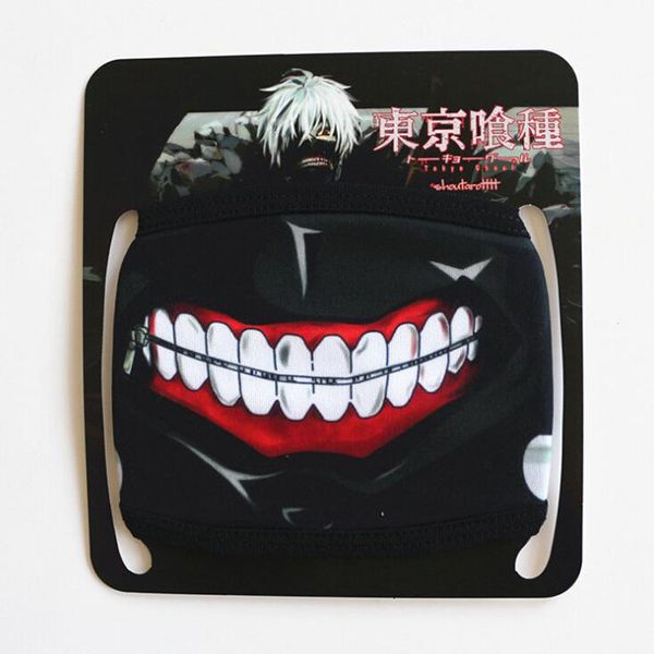 

ghoul tokyo mask japane anime peripheral zipper all cotton dust proof student