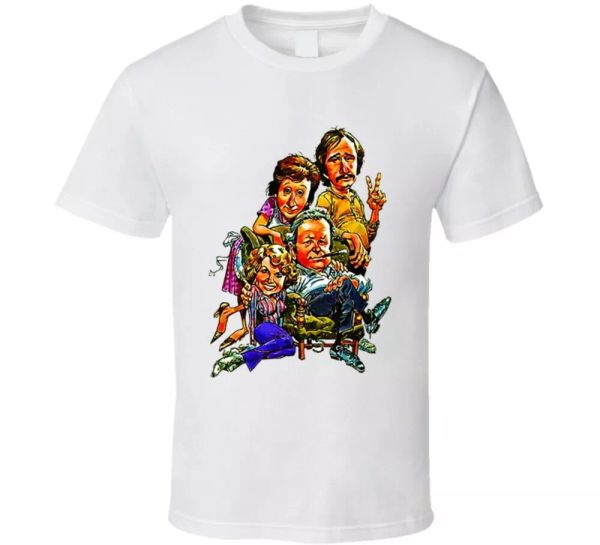 

archie bunker all in the family tv show fan t shirt, White;black