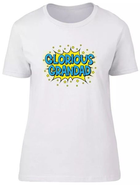 

glorious grandad fitted womens ladies t shirt, White;black