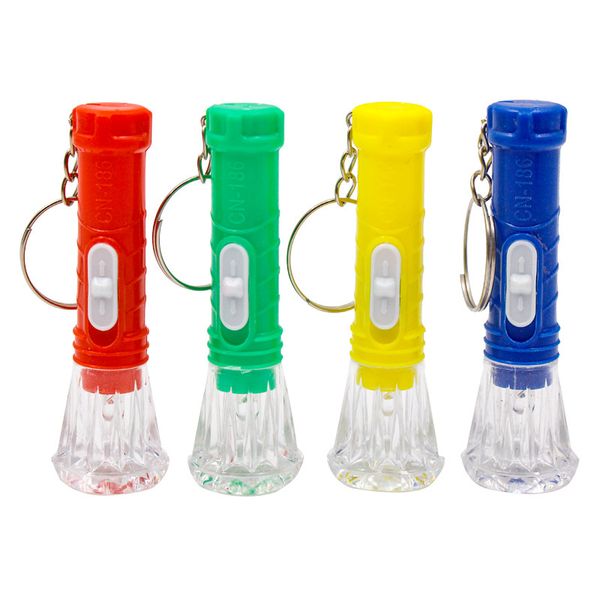 Kleine Taschenlampe Schlüsselbund Mini kleiner Batterie -Lampen -Schlüssel Ring Anhänger Großhandel Authentische LED Leuchtspielzeug Großhandel Großhandel