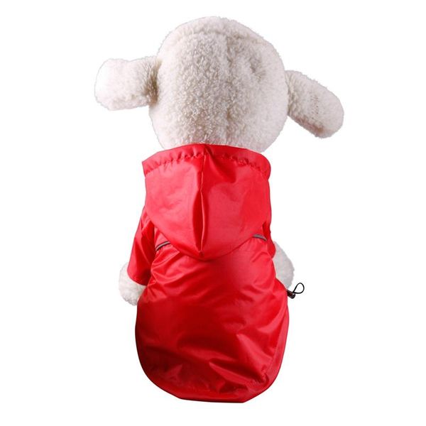 

dog apparel pet pu reflective raincoat summer hooded rain coat outdoor waterproof jackets clothes for small large dogs cats